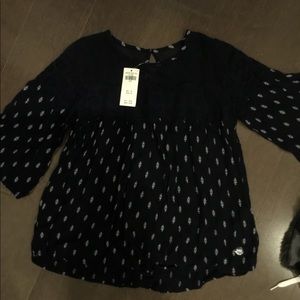 Gorgeous Navy Abercrombie Blouse for Girls